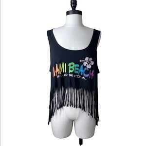 Alvin’s Island fringe crop top Miami Beach Florida top